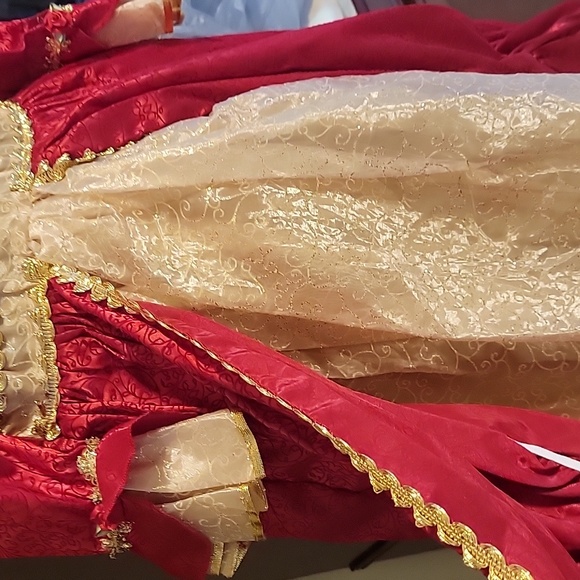 Deluxe Belle Dress Disney Direct Holiday Gown Dress size M (7/8) with a coat - Picture 8 of 17